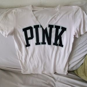 Xs pink campus tee